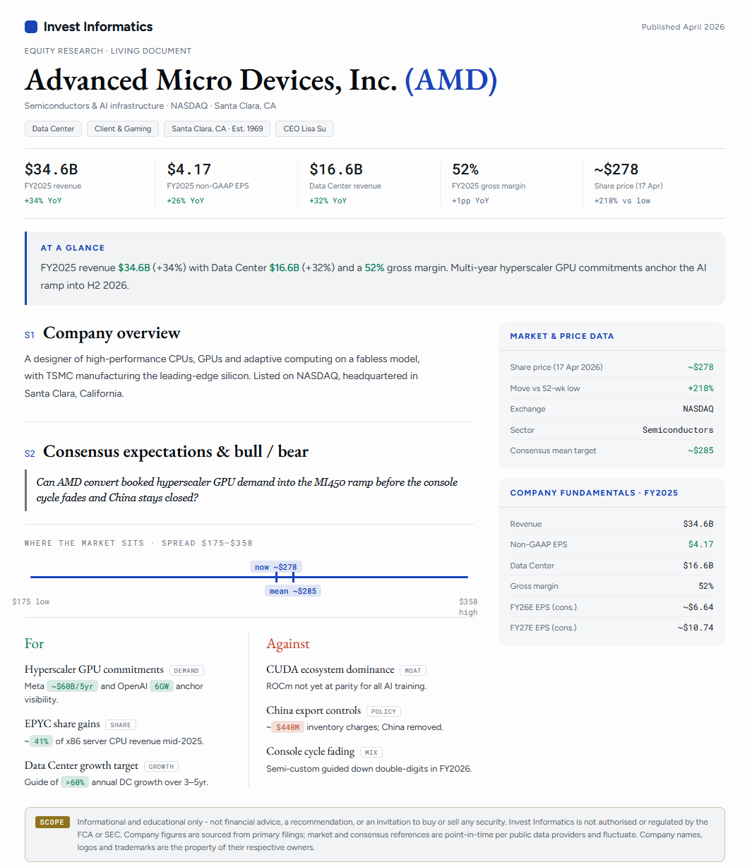 Advanced Micro Devices equity research note